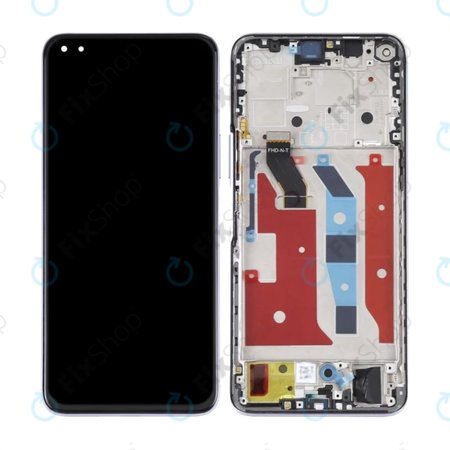 Huawei Nova 8i - LCD Kijelző + Érintőüveg + Keret + Akkumulátor (Moonlight Silver) - 02354GMX Genuine Service Pack