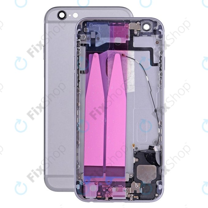 Apple iPhone 6S - Hátsó Ház Apró Alkatrészekkel (Space Gray)