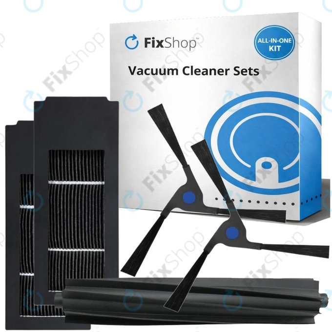 Pótalkatrész készlet Ecovacs Deebot X2 Omni (1x Főkefe, 2x Szűrő, 2x Oldalkefe)