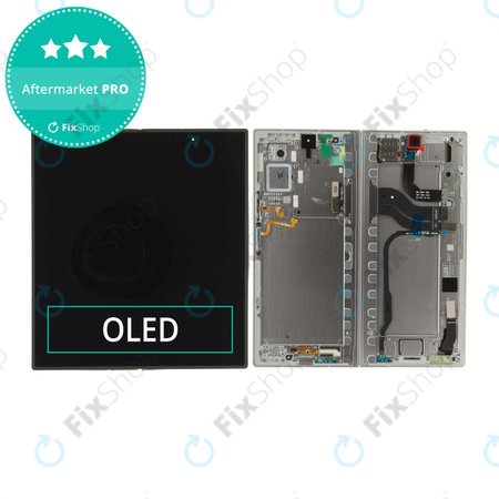 Samsung Galaxy Z Fold 7 F966B - LCD Kijelző + Érintőüveg + Keret (Silver Shadow) OLED