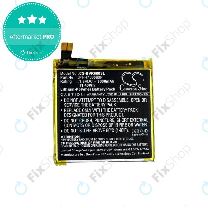 iGet Blackview BV6000 - Akkumulátor PHH756060P 3000mAh HQ