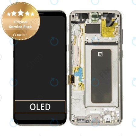 Samsung Galaxy S8 Plus G955F - LCD Kijelző + Érintőüveg + Keret (Maple Gold) - GH97-20470F, GH97-20564F, GH97-20565F Genuine Service Pack