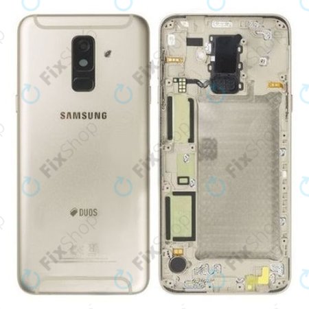 Samsung Galaxy A6 Plus A605 (2018) - Akkumulátor Fedőlap (Gold) - GH82-16431D Genuine Service Pack