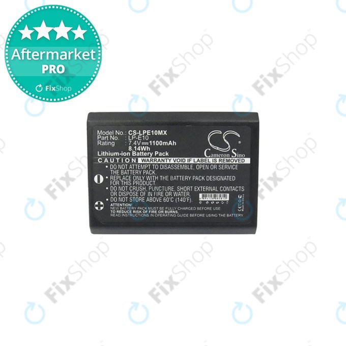 Canon EOS 1100D, 1200D, Kiss X50, Rebel T3, T5 - Akkumulátor LP-E10 Li-Ion 1100mAh HQ