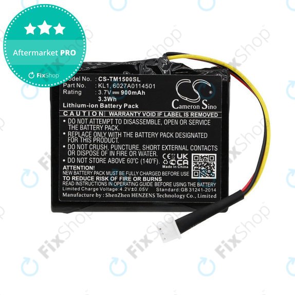 Akkumulátor TomTom Via 1405, 900mAh, Li-Ion, 3.7V, 6027A0114501, HQ