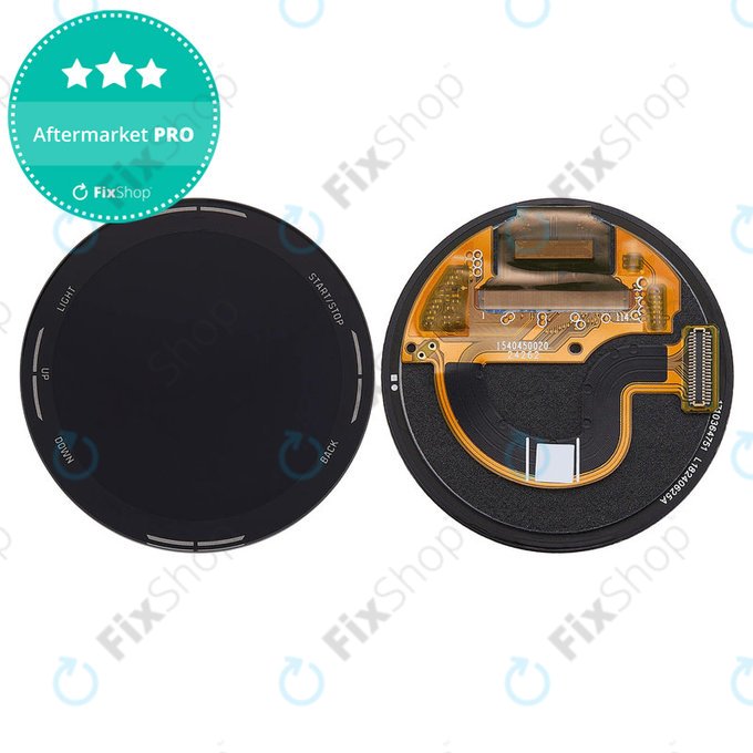 OLED kijelző + érintőüveg keret nélkül (Black) Garmin Instinct 3 45mm részére