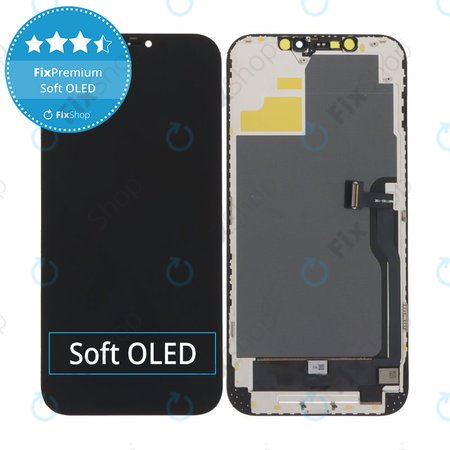 Kijelző Soft OLED iPhone 12 Pro Max - Érintőüveg + Keret, DIAGNOSTIC