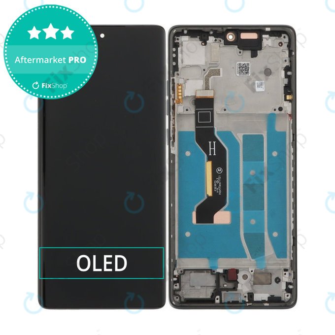 Motorola Moto G85 5G XT2427-3 - LCD Kijelző + Érintőüveg + Keret (Urban Grey) OLED