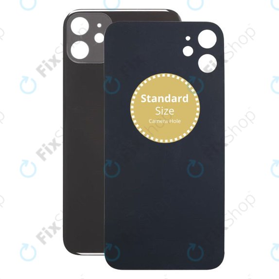 Apple iPhone 11 - Hátsó Ház Üveg (Black)