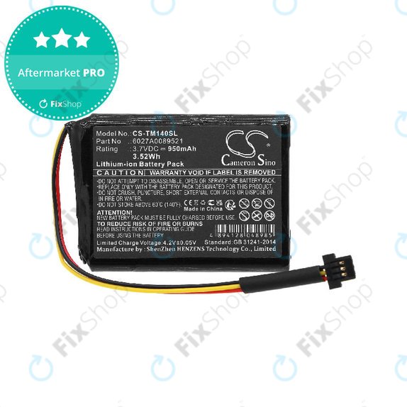 Akkumulátor TomTom One 140, Go 500, 950mAh, Li-ion, 3.7V, P2, HQ