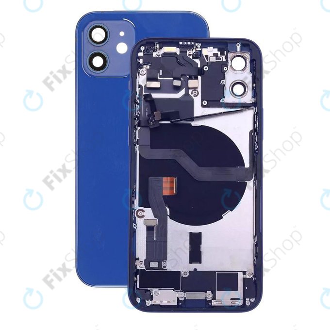 Apple iPhone 12 - Hátsó Ház Apró Alkatrészekkel (Blue)