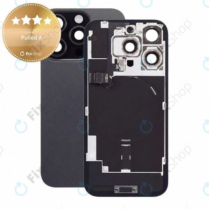 Hátsó ház üveg iPhone 16 Pro készülékhez, Black Titanium, Pulled A