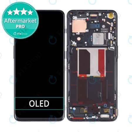 OnePlus 10 Pro NE2210 NE221 - LCD Kijelző + Érintőüveg + Keret (Volcanic Black) OLED