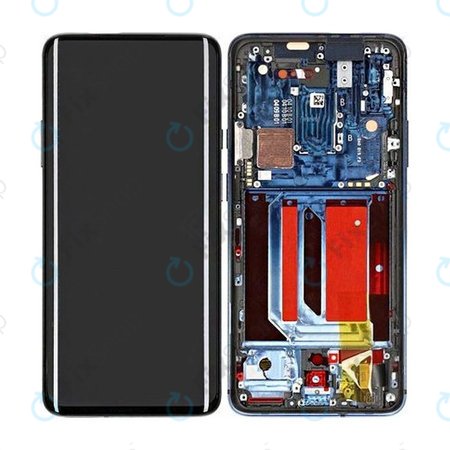 OnePlus 7 Pro - LCD Kijelző + Érintőüveg + Keret (Nebula Blue) - 2011100057