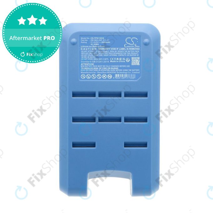 Akkumulátor Tineco Pure One S11, A11, 2000mAh, Li-Ion, 21.6V, ZB1965-20P, HQ