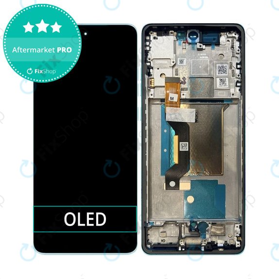 Motorola Edge 60 Fusion - LCD Kijelző + Érintőüveg + Keret (Amazonite) OLED