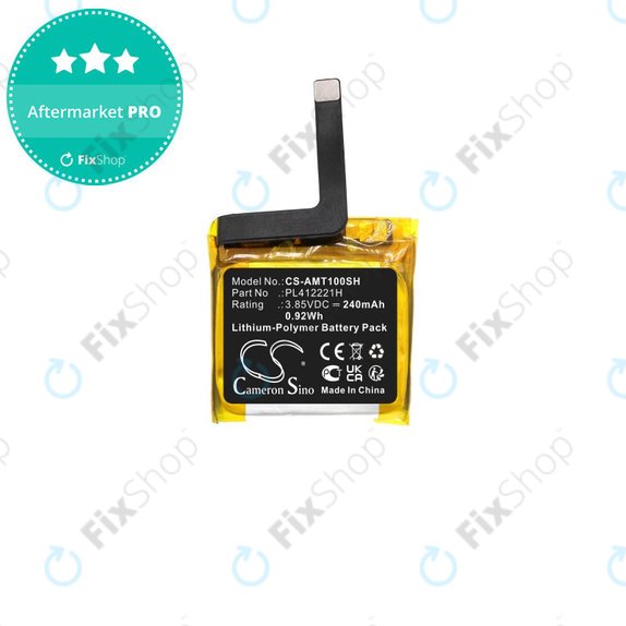 Akkumulátor Amazfit GTS, 240mAh, Li-Pol, 3.85V, PL412221H, HQ