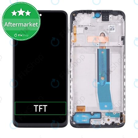 Xiaomi Redmi Note 11, Note 11S, Poco M4 Pro 4G - LCD Kijelző + Érintőüveg + Keret (Black) TFT