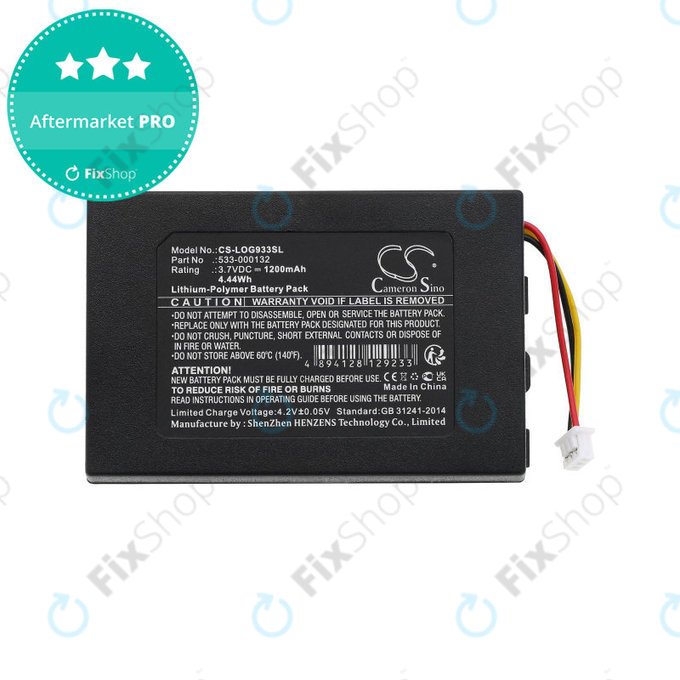 Akkumulátor Logitech G533, G933, 1200mAh, Li-Pol, 3.7V, 533-000132, HQ