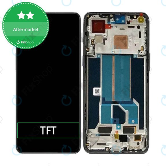 OnePlus Nord 2T CPH2399 CPH2401 - LCD Kijelző + Érintőüveg + Keret (Gray Shadow) TFT