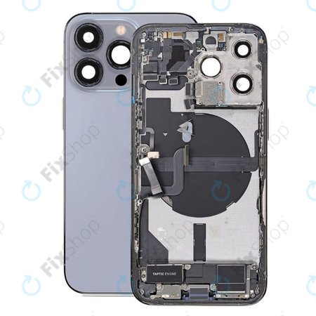 Apple iPhone 13 Pro - Hátsó Ház Apró Alkatrészekkel (Blue)
