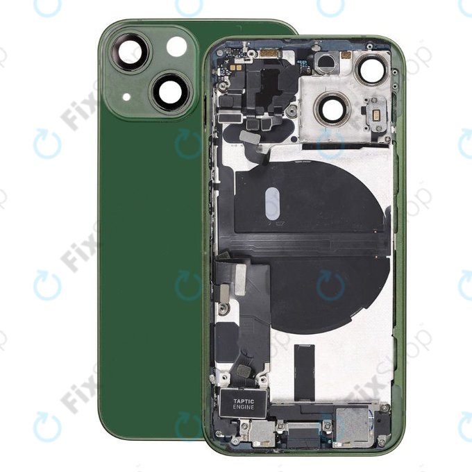Apple iPhone 13 Mini - Hátsó ház apró alkatrészekkel (Green)