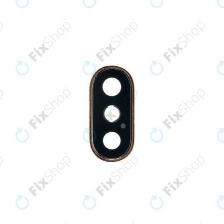 Apple iPhone XS - Kameraüveg Kerettel (Gold)