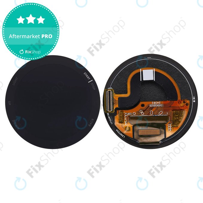 OLED kijelző + érintőüveg keret nélkül (Black) Garmin Forerunner 165 részére