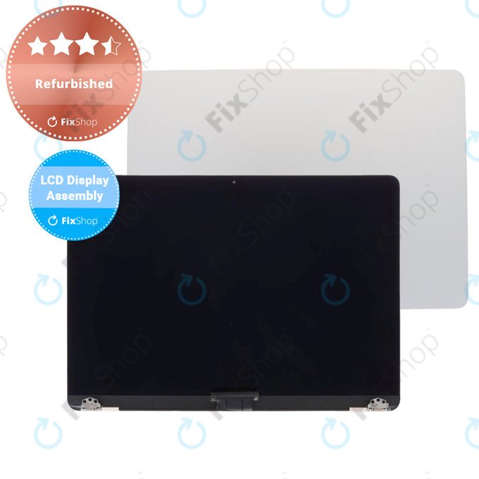 Apple MacBook Air 13" M3 A3113 (2024) - LCD Kijelző + Előlapi Üveg + Fedőlap (Silver) Refurbished