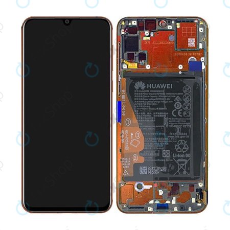 Huawei Nova 5 Pro - LCD Kijelző + Érintőüveg + Keret + Akkumulátor (Coral Orange) - 02353JUN