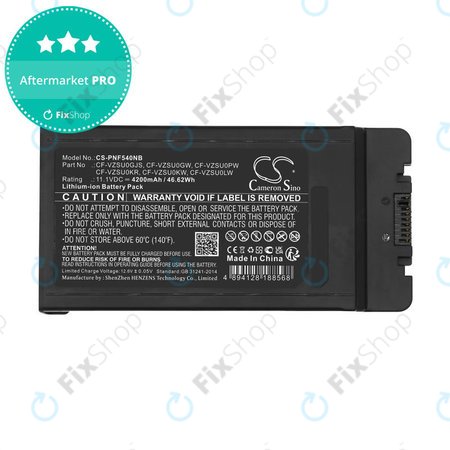 Akkumulátor Panasonic CF-54, 4200mAh, Li-Ion, 11.1V, CF-VZSU0GJS, HQ