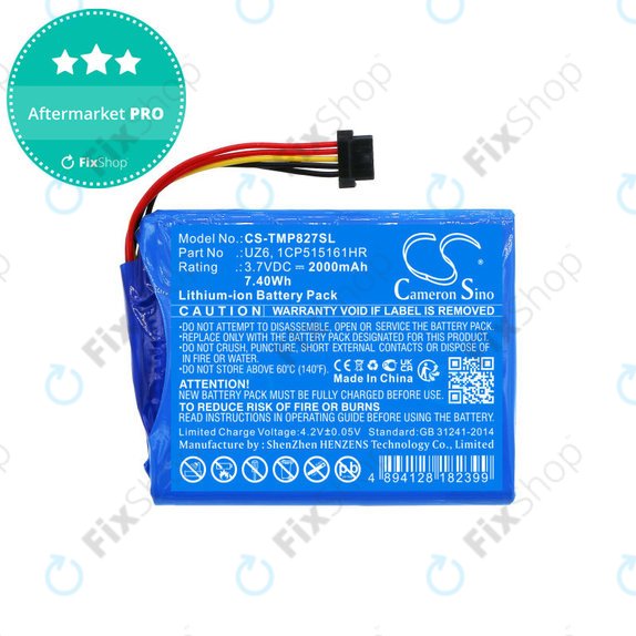 Akkumulátor TomTom Pro 8270, Pro 8275, 2000mAh, Li-Ion, 3.7V, UZ6, HQ