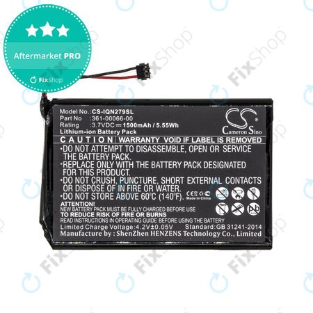 Akkumulátor Garmin Nüvi 2757, 1500mAh, Li-Ion, 3.7V, 361-00066-00, HQ