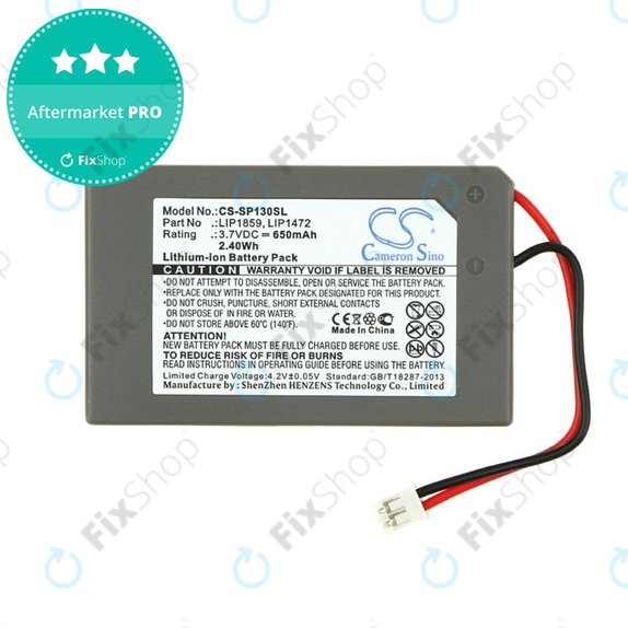 Akkumulátor Sony PlayStation 3, 650mAh, Li-Ion, 3.7V, LIP1859, HQ