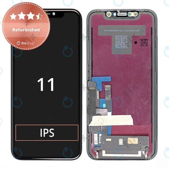 Kijelző iPhone 11, Érintőüveg kerettel, Refurbished