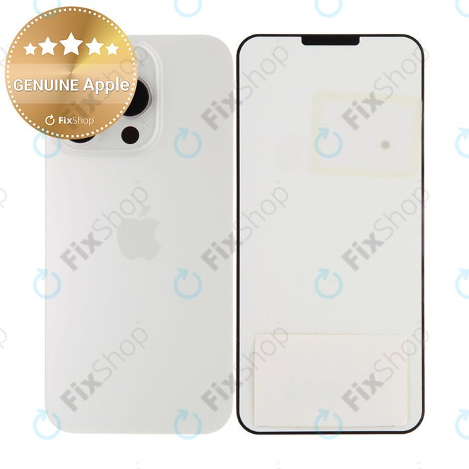 Hátsó Ház Üveg | iPhone 15 Pro | White Titanium | 661-35701 | Genuine Apple