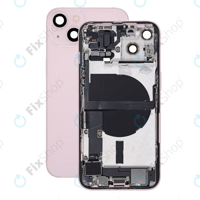 Apple iPhone 13 - Hátsó Ház Apró Alkatrészekkel (Pink)