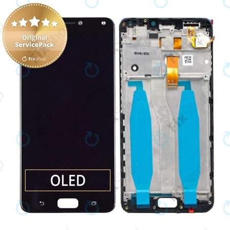 Asus Zenfone 4 Max ZC520KL (X00HD) - LCD Kijelző + Érintőüveg + Keret (Black) Genuine Service Pack