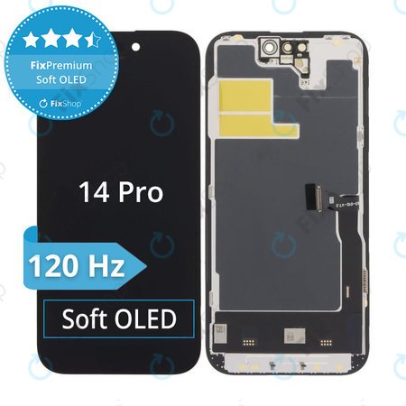 Kijelző Soft OLED iPhone 14 Pro - Érintőüveg + Keret, DIAGNOSTIC