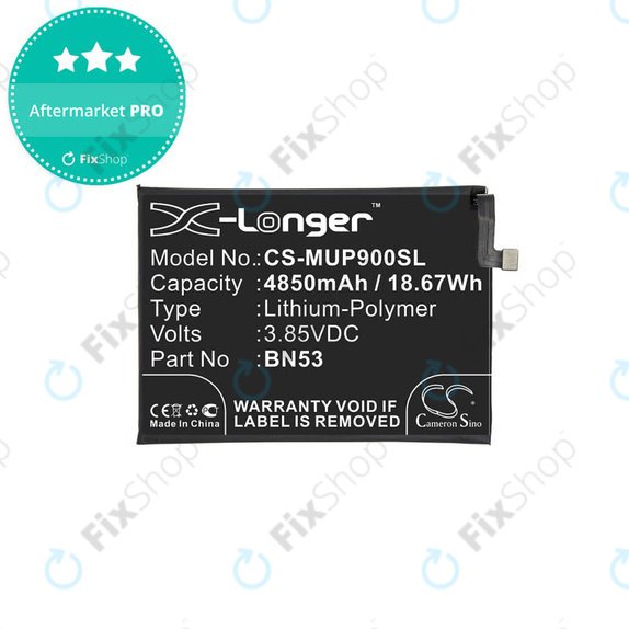 Xiaomi Redmi Note 9 Pro - Akkumulátor BN53 4850mAh HQ