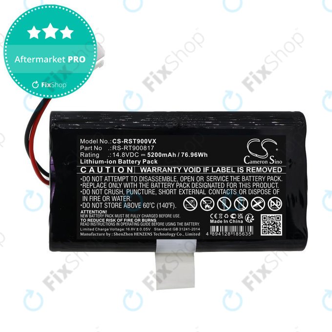 Akkumulátor Rowenta Smart Force RR8021WH, 5200mAh, Li-Ion, 14.8V, RS-RT900817, HQ