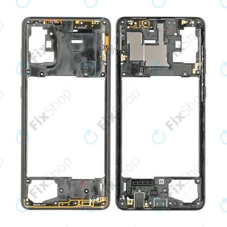 Samsung Galaxy A71 A715F - Középső Keret (Prism Crush Black) - GH98-44756A Genuine Service Pack