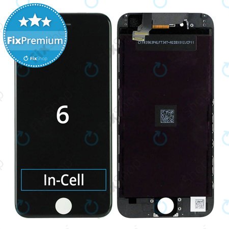 Apple iPhone 6 - LCD Kijelző + Érintőüveg + Keret (Black) In-Cell FixPremium