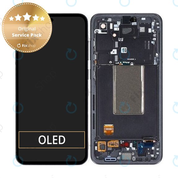 Samsung Galaxy S24 FE - LCD Kijelző + Érintőüveg + Keret (Graphite) - GH82-35848A Genuine Service Pack