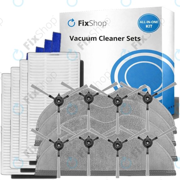 Pótalkatrész készletXiaomi Robot Vacuum E5 (4x Szűrő, 8x Oldalkefe, 4x Felmosórongy)