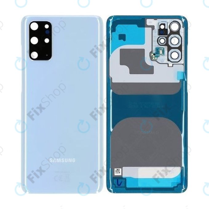 Samsung Galaxy S20 Plus G985F - Akkumulátor Fedőlap (Cloud Blue) - GH82-21634D, GH82-22032D Genuine Service Pack