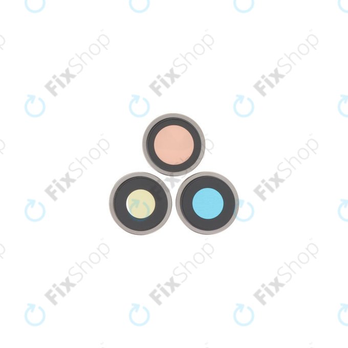 Apple iPhone 16 Pro, 16 Pro Max - Hátlapi Kamera Lencse Kerettel (Natural Titanium) - 3db