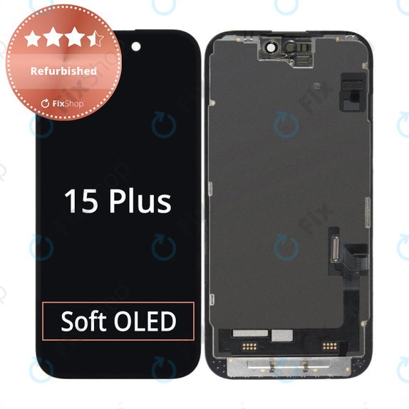 Kijelző iPhone 15 Plus, Érintőüveg kerettel, Refurbished