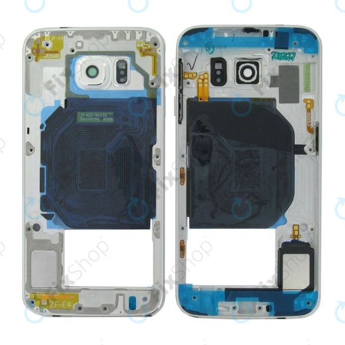 Samsung Galaxy S6 G920F - Középső Keret (White Pearl) - GH96-08583B Genuine Service Pack