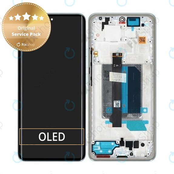 Xiaomi Redmi Note 14 Pro+ 5G 24094RAD4G - LCD Kijelző + Érintőüveg + Keret (Frost Blue) - 5600170O16U00 Genuine Service Pack
